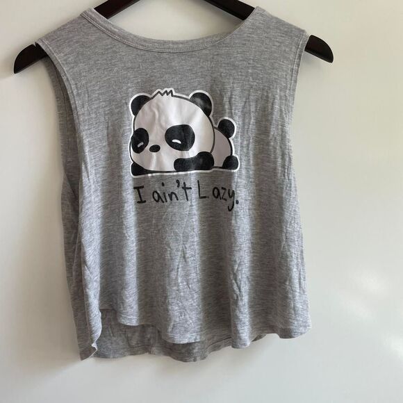 Panda‎ Pajama Tank Top Size S - Picture 1 of 5